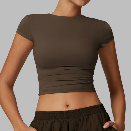 Short Sleeve Gym Workout Gym crop Tops