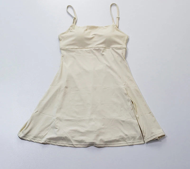 Yoga tennis sports dress Cream