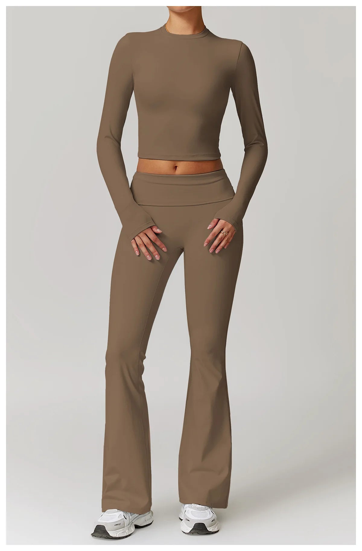 Long Sleeved Quick Dry round neck High Elastic Pilates Workout top