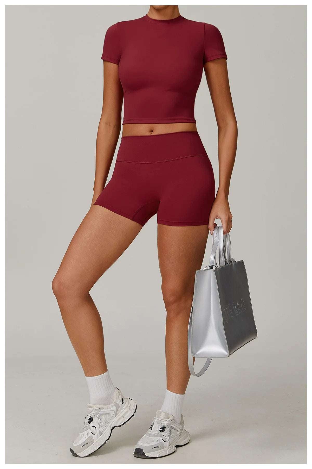 Short Sleeve round neck Yoga Gym Top