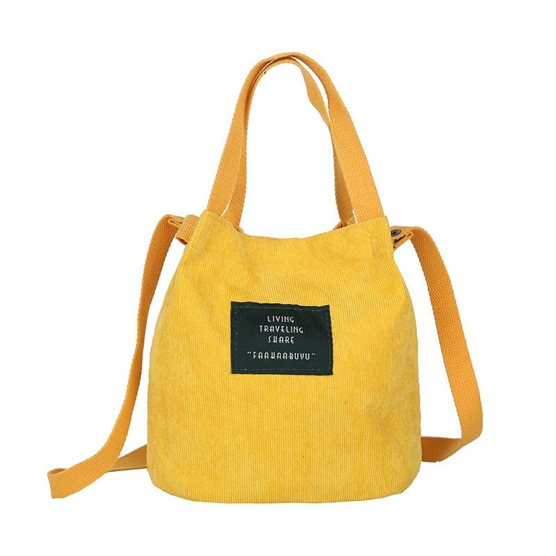 Women's Canvas Casual Tote Bag Yellow C