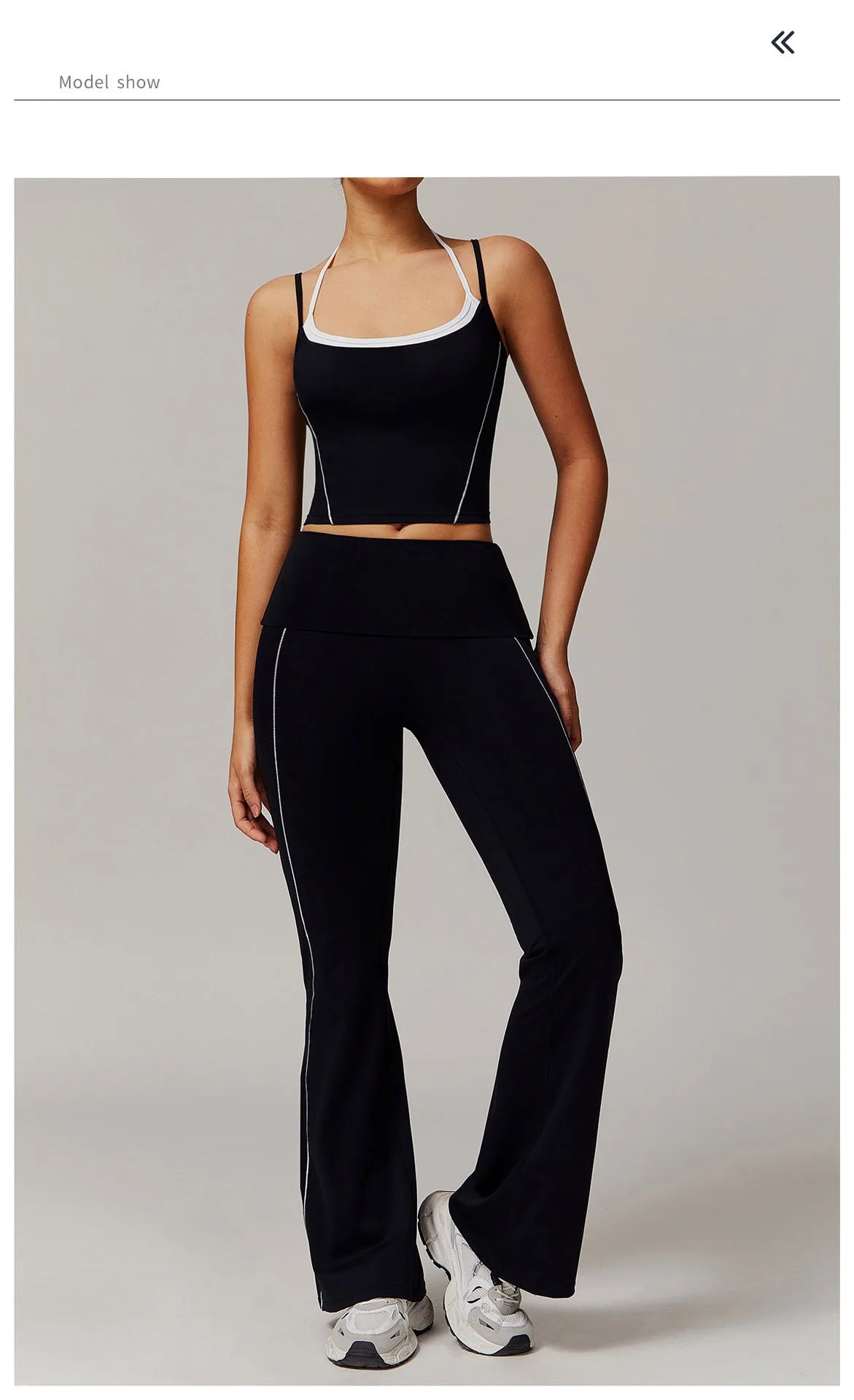 Bra & Flared high waisted leggings set