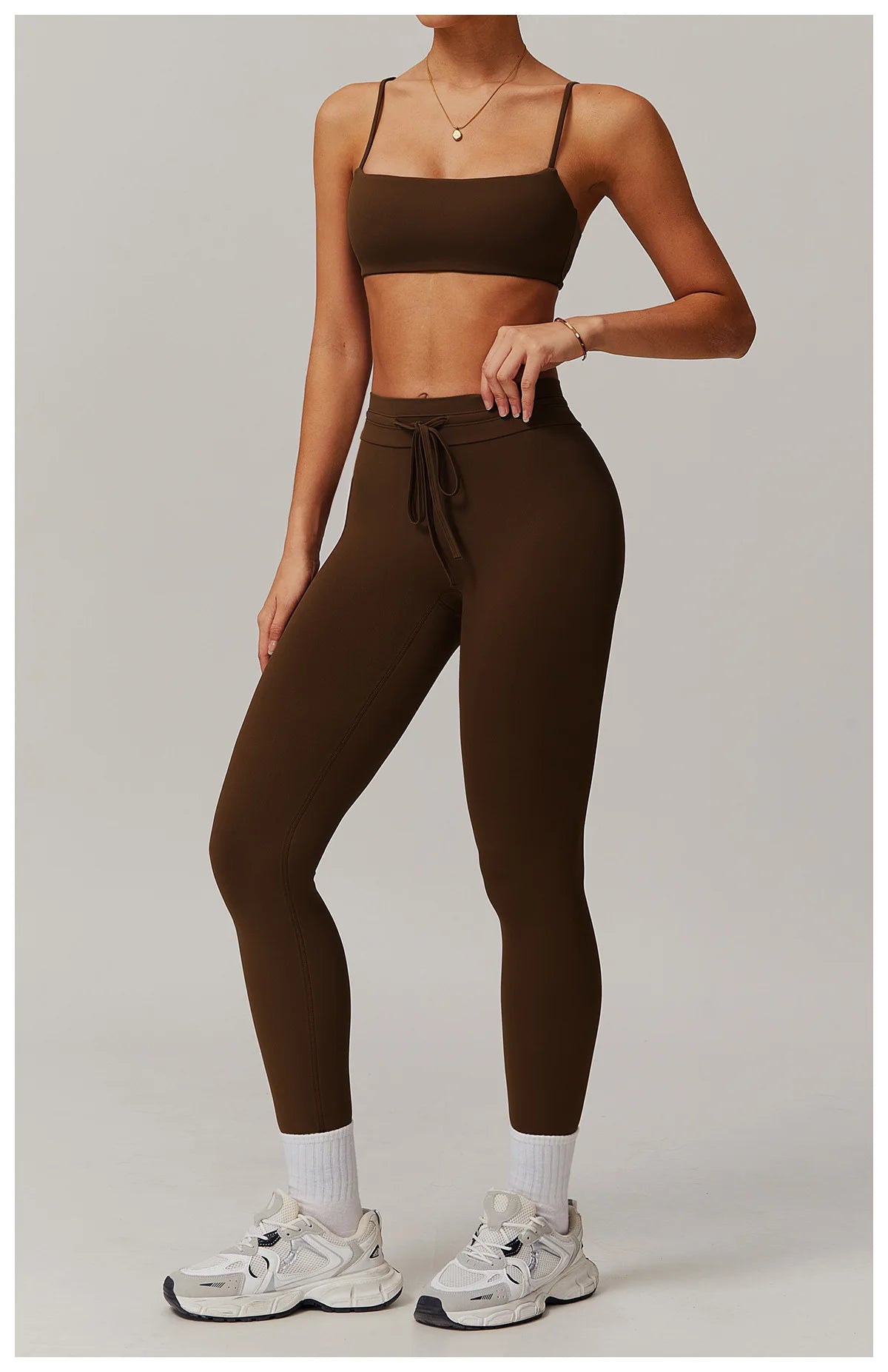 Drawstring High Waist Fitness Leggings