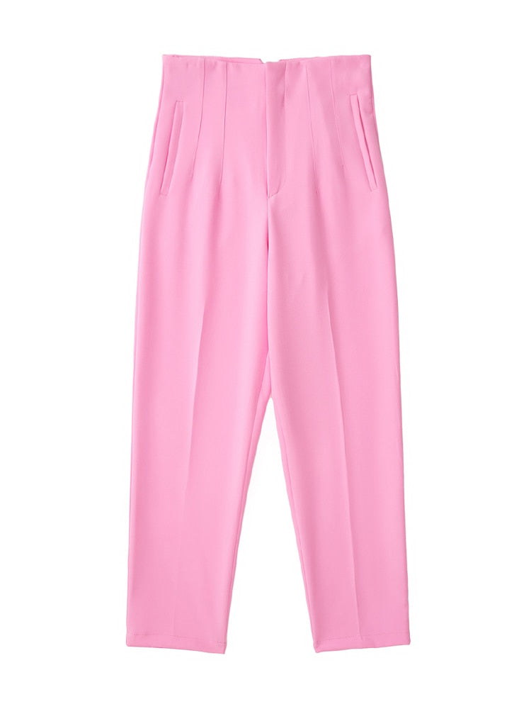 Women Fashion Seam Detail Office Wear Pants as picture 11