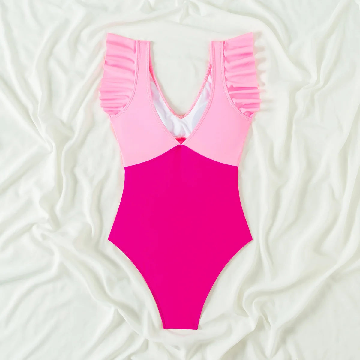 New Pink Rose One Piece Swimsuit