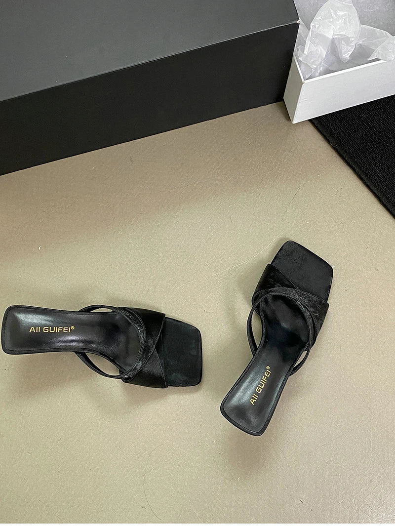 Slope medium Heel Open Toe Sandals