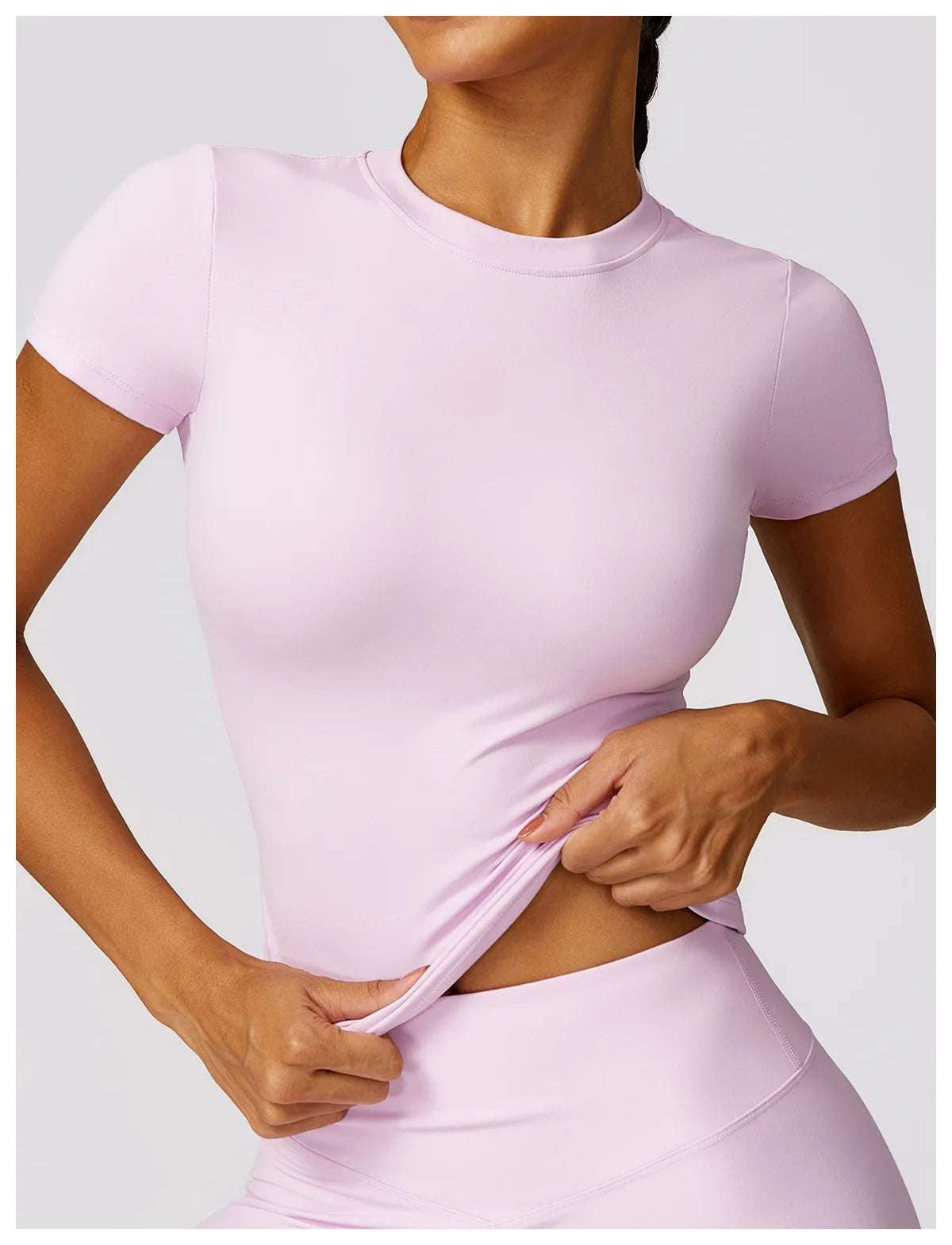 Seamless Short Sleeve Yoga Gym Top