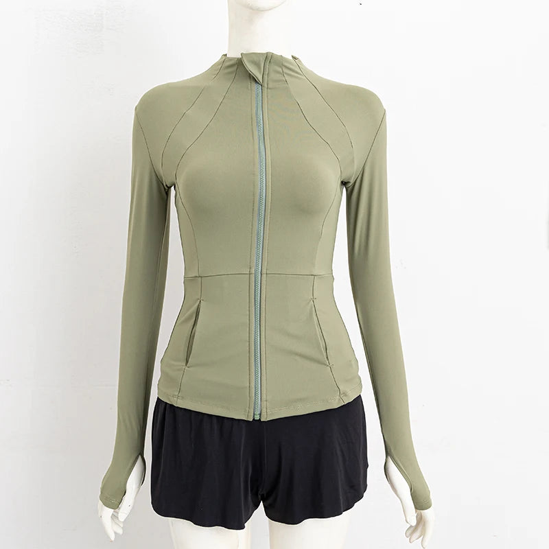 Long-sleeved zipper Fitness Running gym Top Jacket
