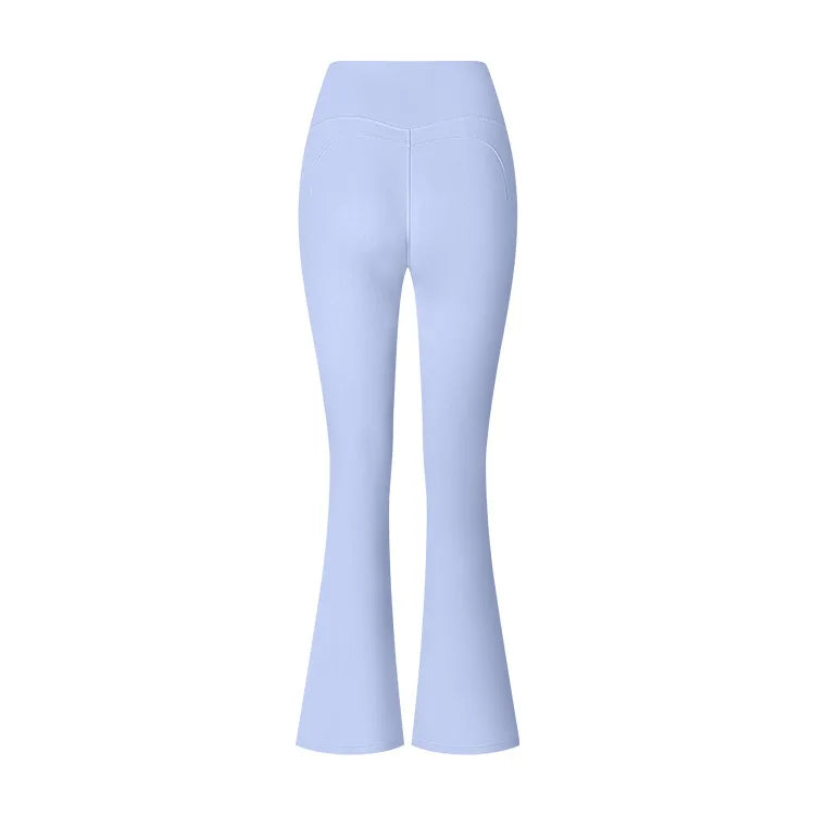 High Waist Flared Gym Fitness Yoga Leggings Breeze blue