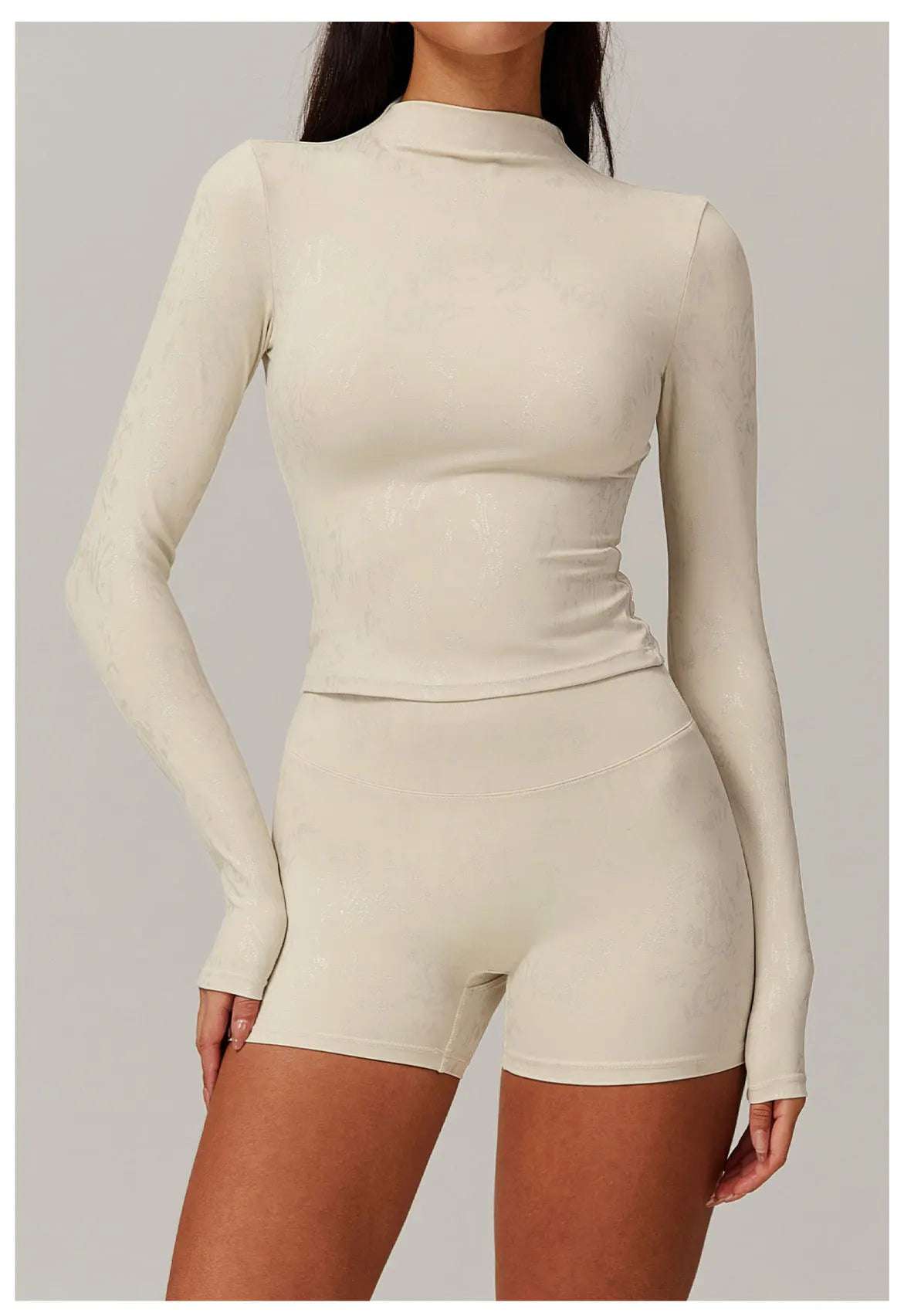 Printed Long Sleeved Sports Workout Top