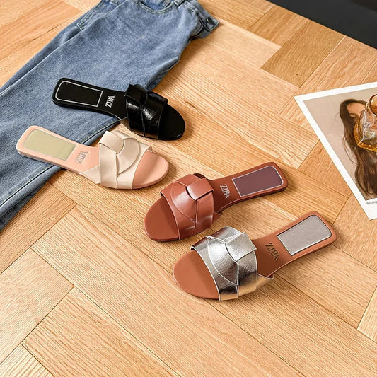 PU Leather flat Sandals