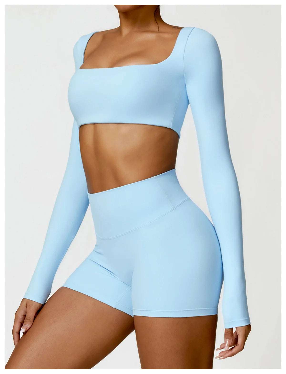 Long sleeved Fitness Gym Workout Top