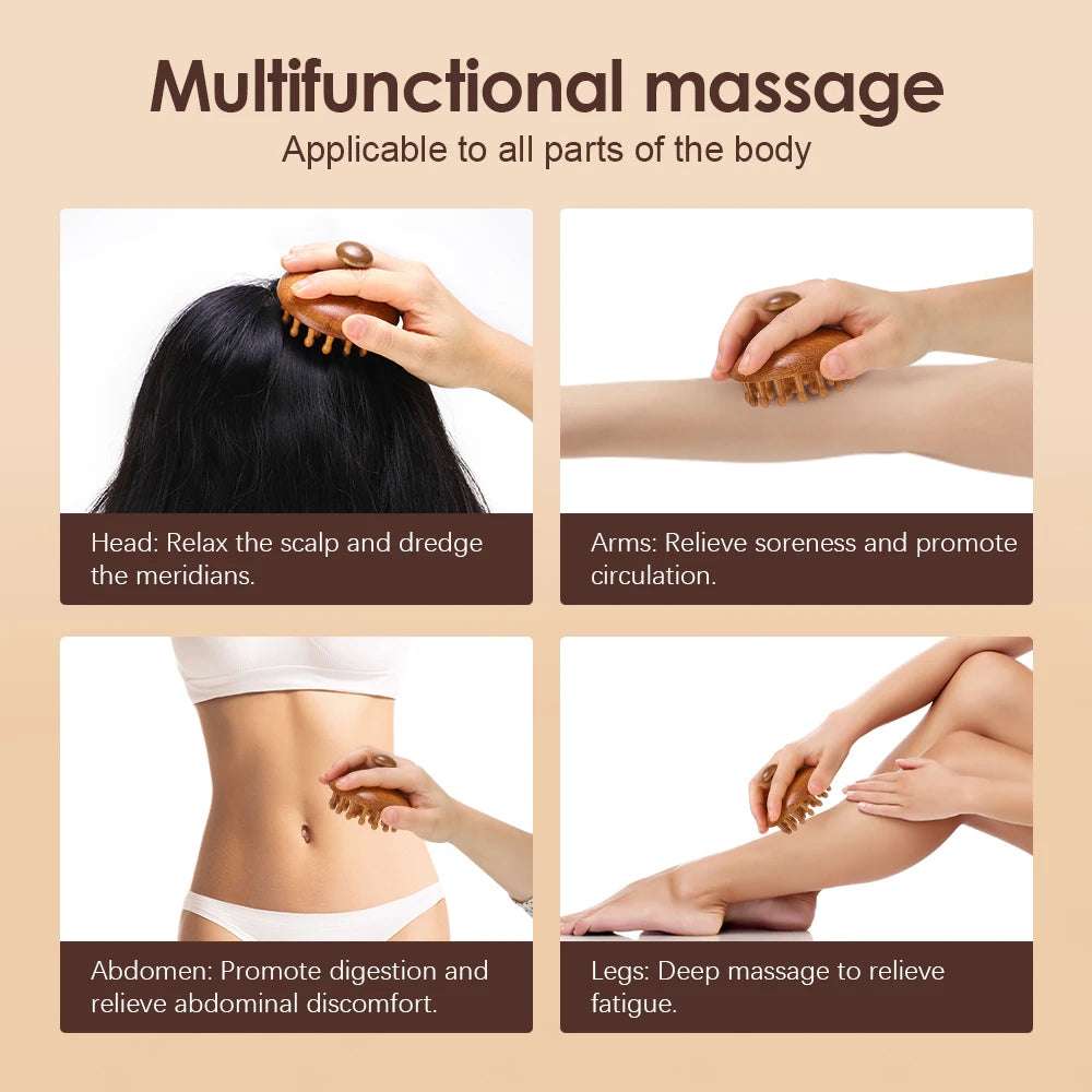 Multi-Functional Body Anti Cellulite Brush Head Scalp Body Massage Brush