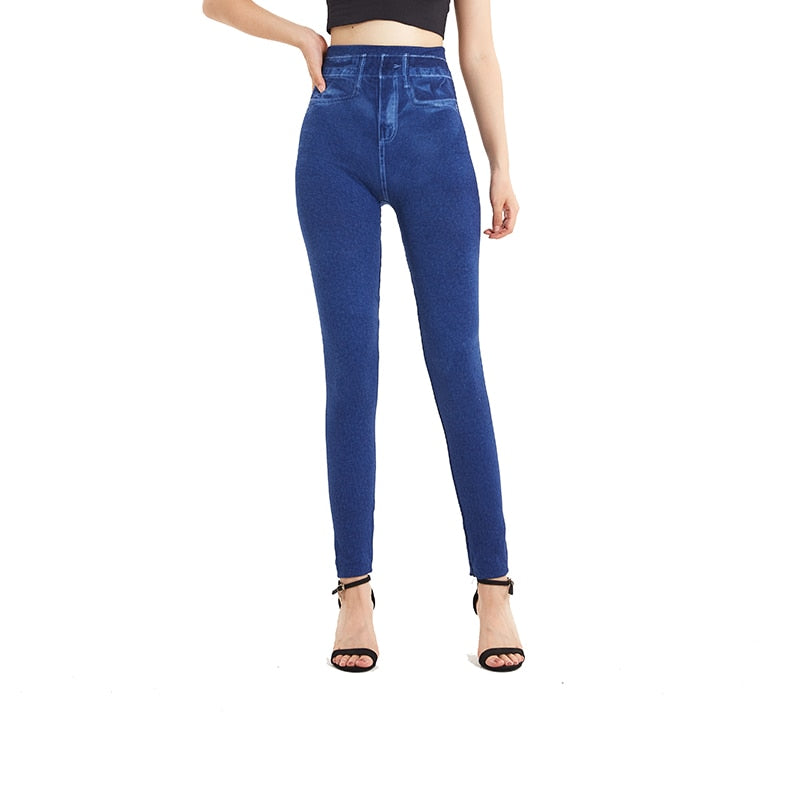 Women Faux Denim Jeans