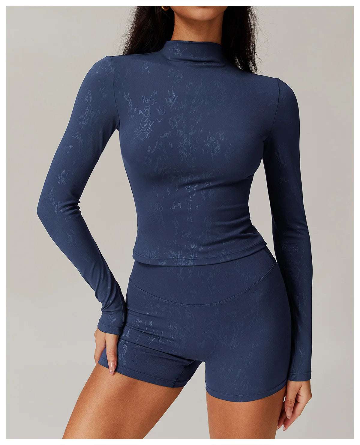 Printed Long Sleeved Sports Workout Top