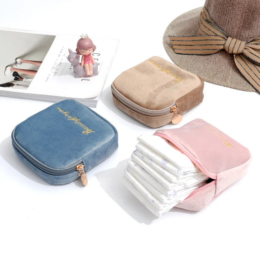 Portable Sanitary Napkin Pad Storage Makeup Bag