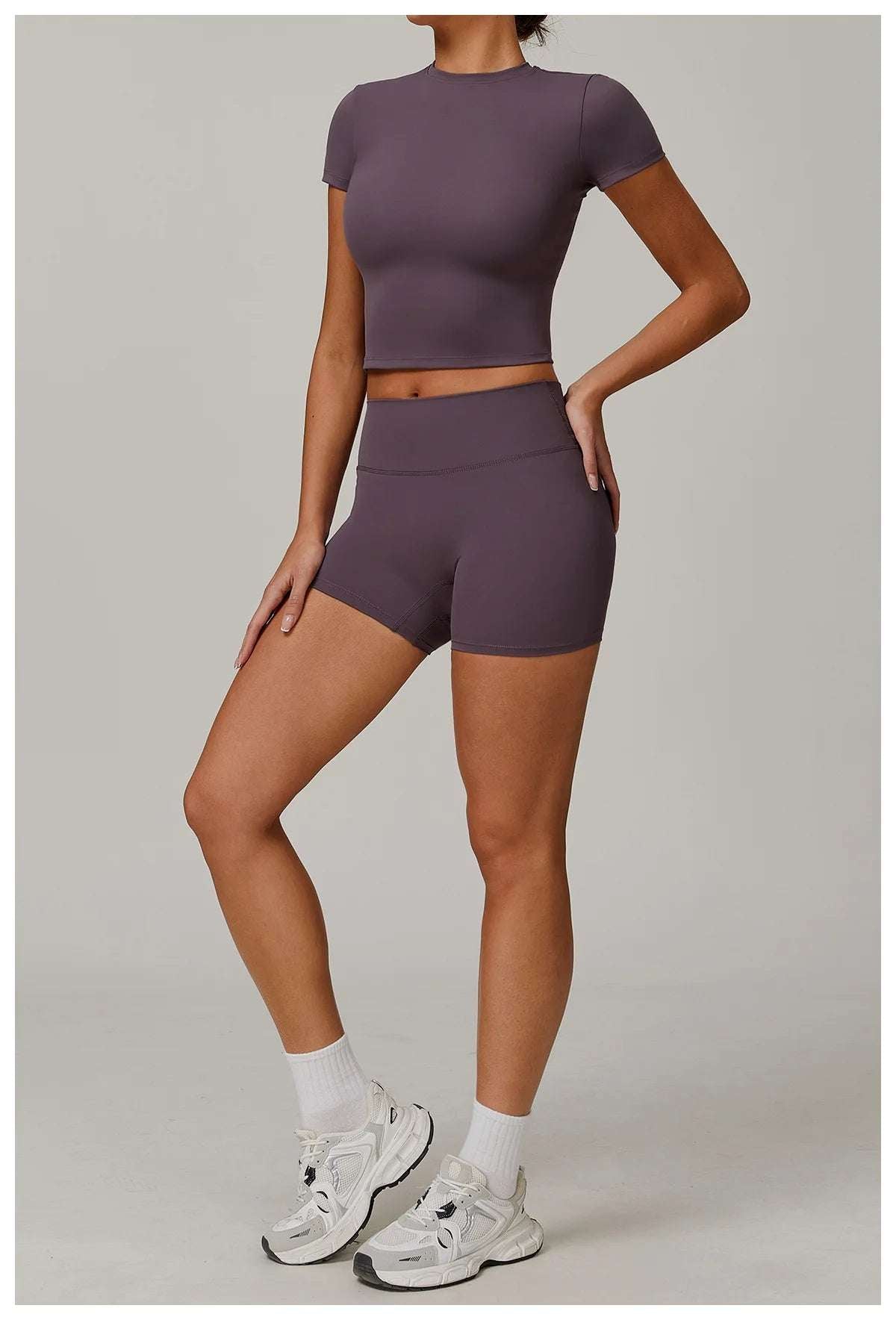 Short Sleeve round neck Yoga Gym Top