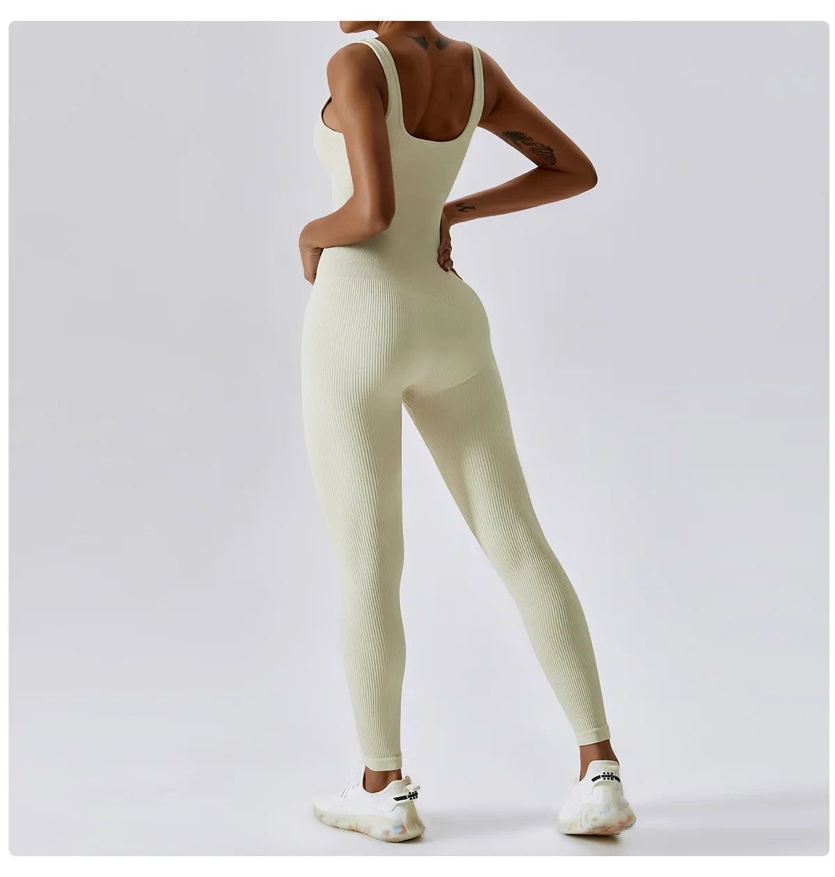 Seamless One Piece Ribbed Workout yoga bodysuit