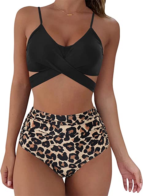 New High Waist Push Up Brazilian Bathing Suits B4087BP