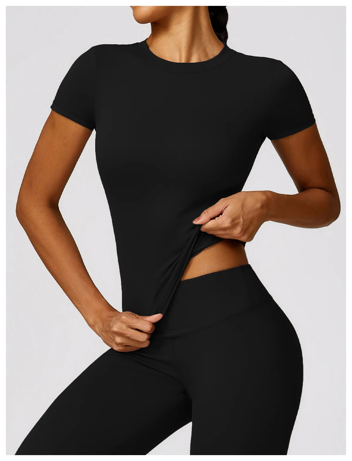 Seamless Short Sleeve Yoga Gym Top
