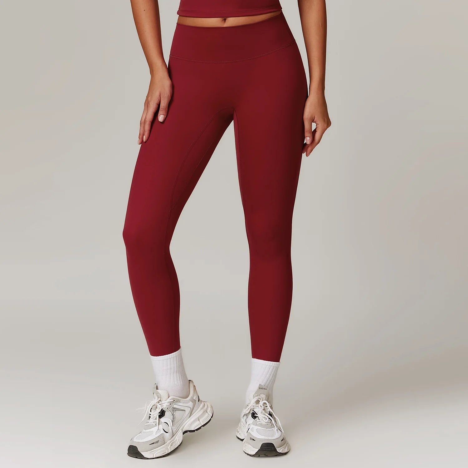 Impact Fitness Yoga Sports Leggings cherry red
