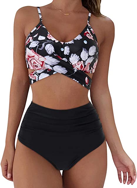 New High Waist Push Up Brazilian Bathing Suits B4087FB