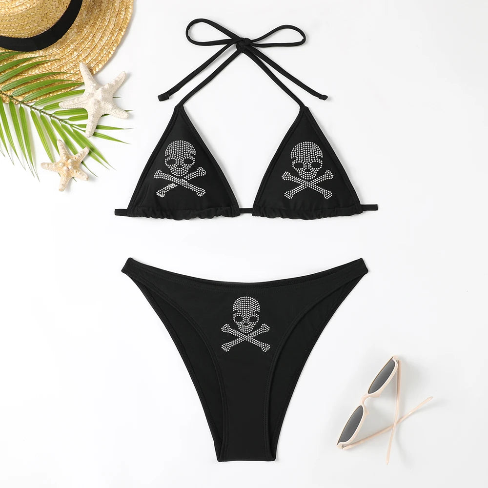 Women Solid Triangle classic bikini Swimwear