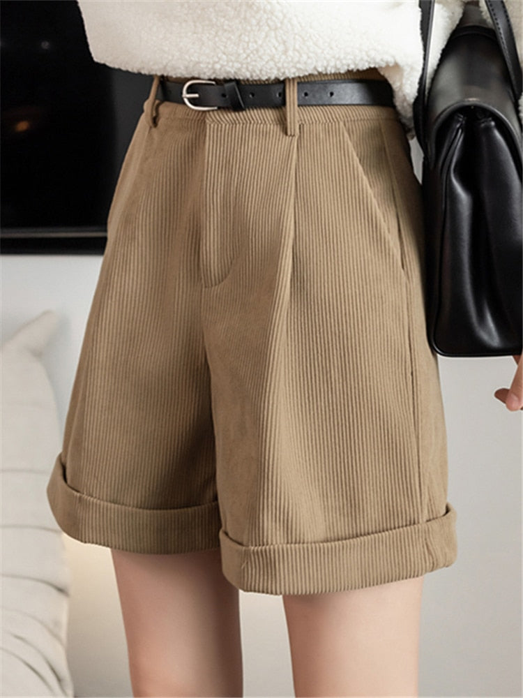 New Corduroy Women's Cargo Shorts