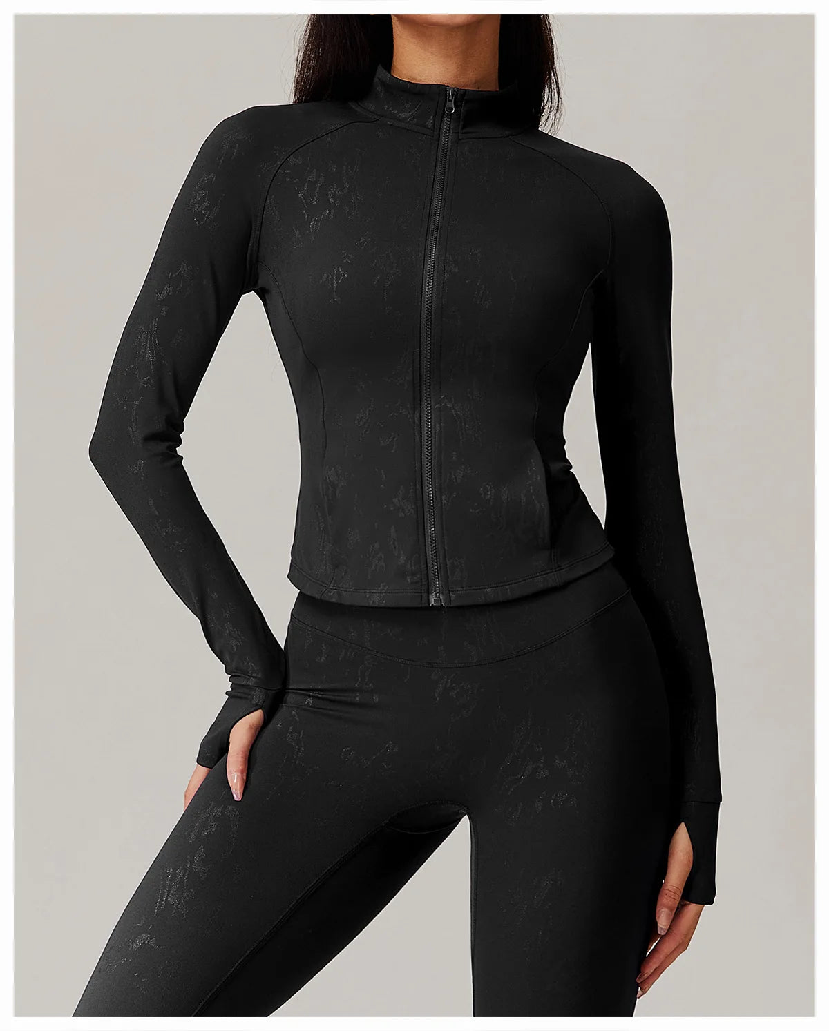 Zipper Long Sleeve Gym Workout Quick Dry Fitness Jacket