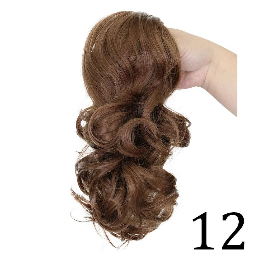 Claw Clip On Ponytails Extension Wavy Hair 12 Inches Hair Natural Extension 12 12inches