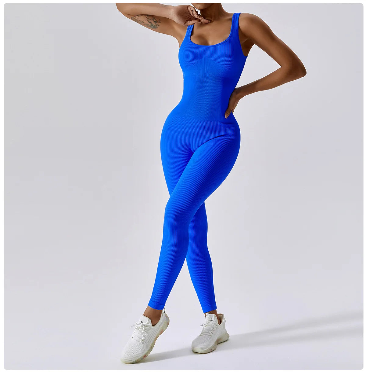 Seamless One Piece Ribbed Workout yoga bodysuit