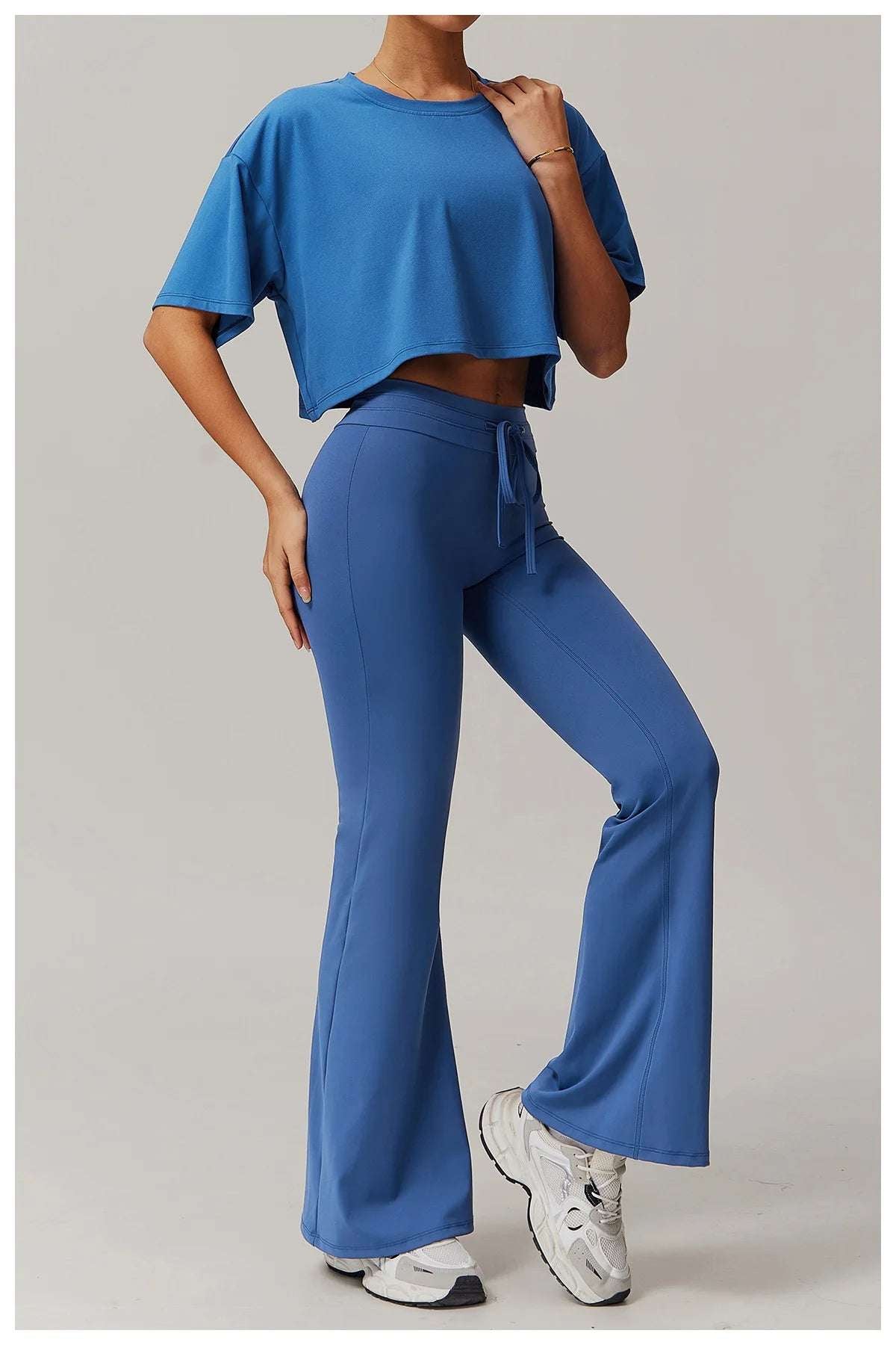 Wide Leg Bell-bottoms drawstring Sports Leggings