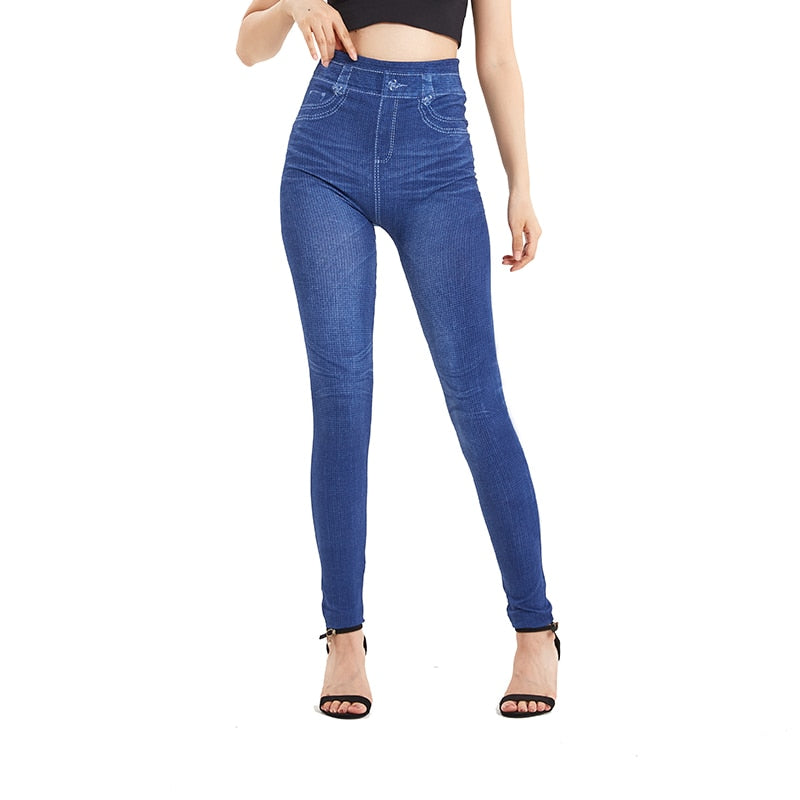 Women Faux Denim Jeans