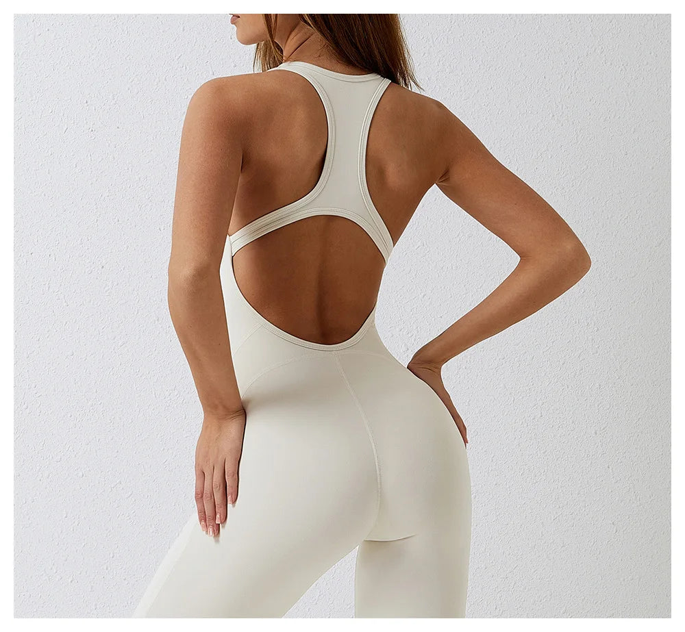 Backless Fitness Sportswear One-piece Bodysuit