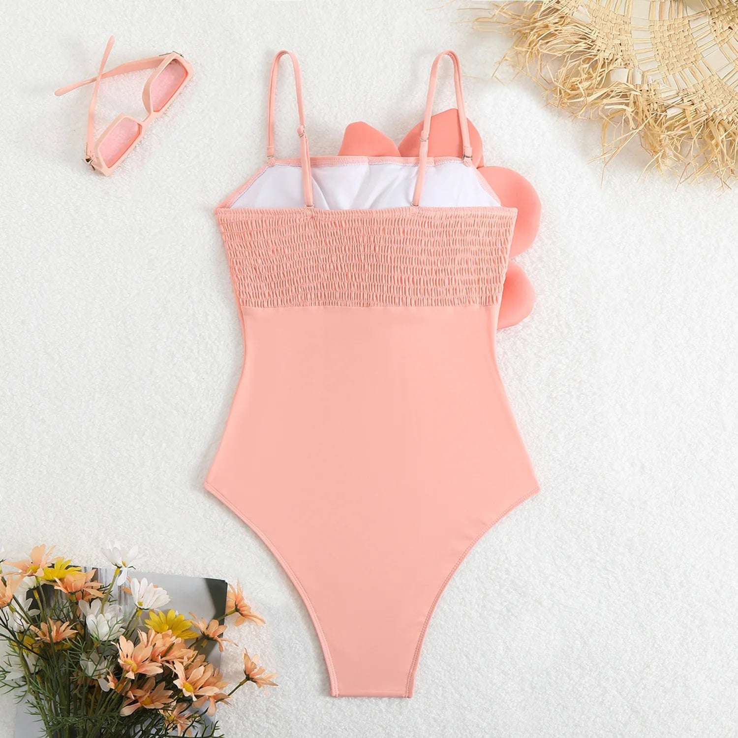 3D Flower One Piece Swimsuit
