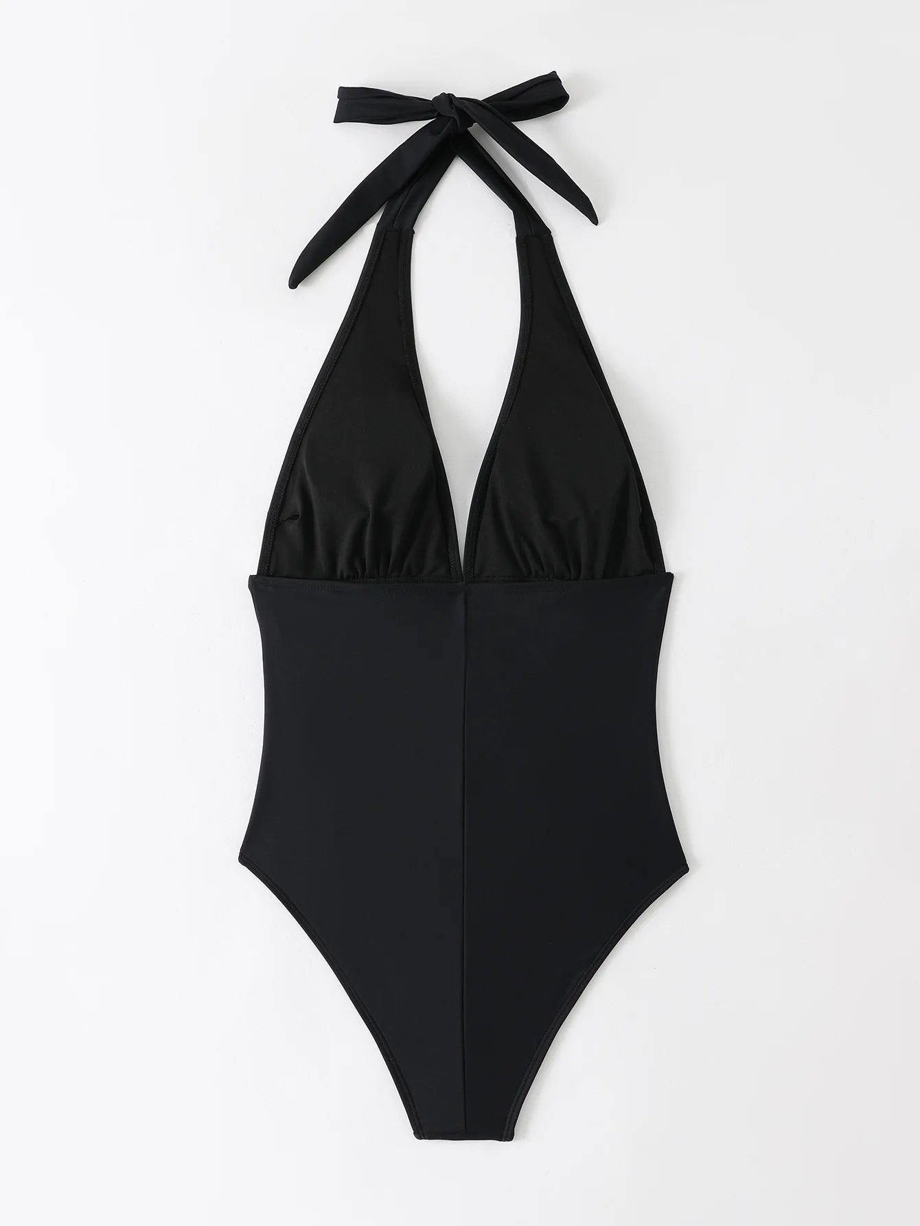 Plunge halter Neck One Piece Swimsuit
