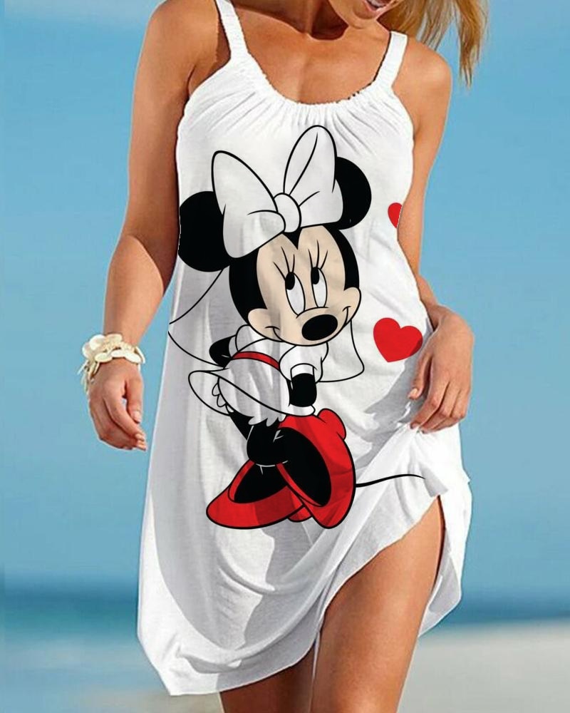 Casual Ladies Cartoon Character Dress AWZ3BD0079