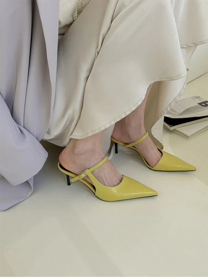 Pointed Toe Mule Slip On Shoes