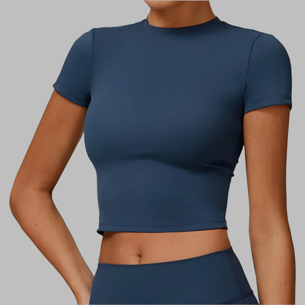 Short Sleeve round neck Yoga Gym Top