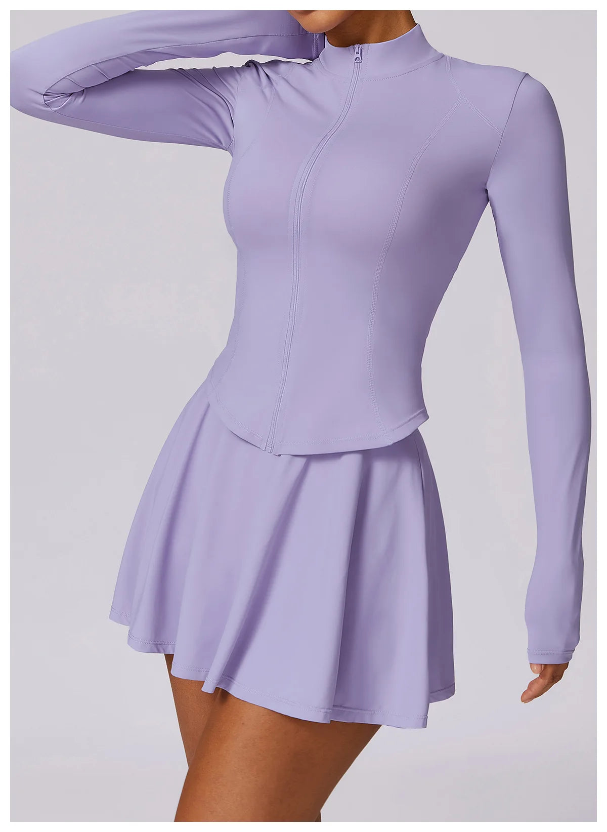 Long Sleeve Zipper Solid color Gym Workout jacket