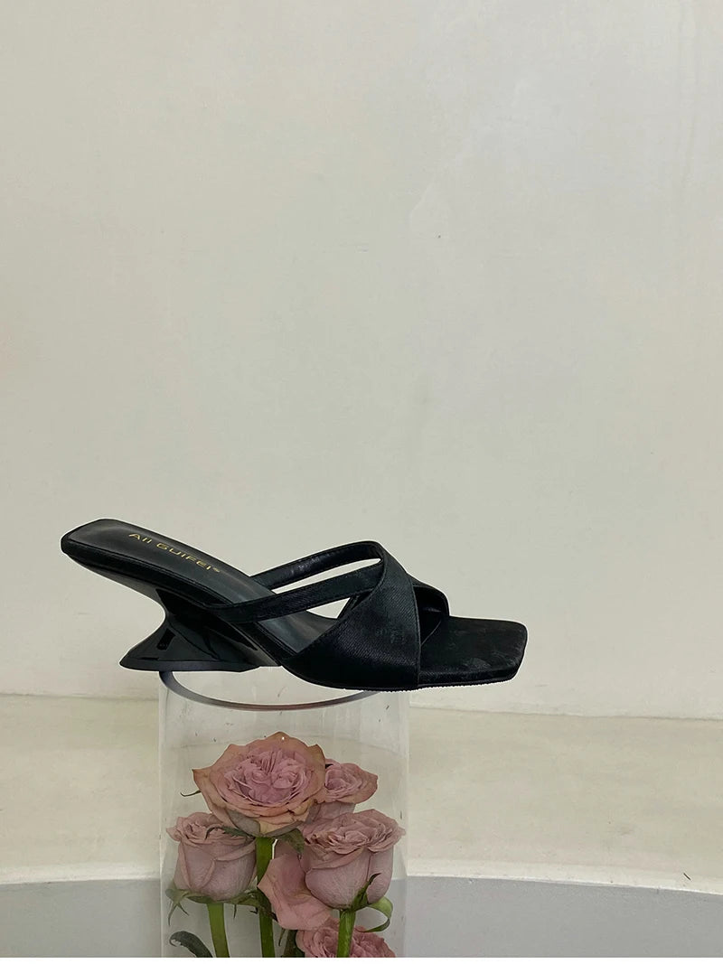 Slope medium Heel Open Toe Sandals