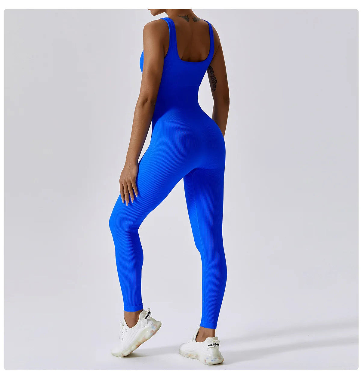 Seamless One Piece Ribbed Workout yoga bodysuit