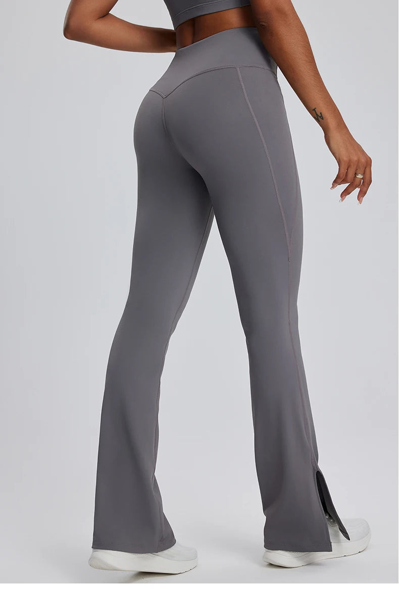 High waisted Flared gym workout Leggings
