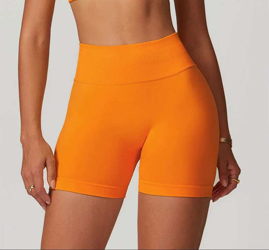 High Waist Seamless Lift Butt Fitness Yoga Gym Running Shorts
