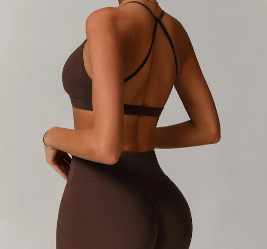 Shoulder Straps Fitness Sports Bra