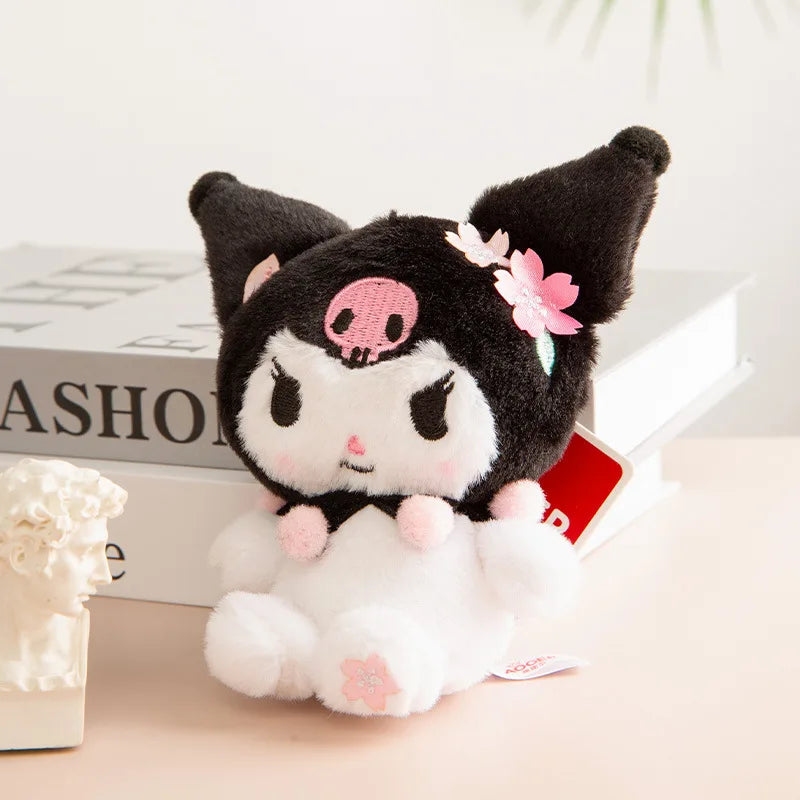 Sanrio Sakura Melody Kuromi Cinnamoroll soft Plush Toy 10cm Kuromi
