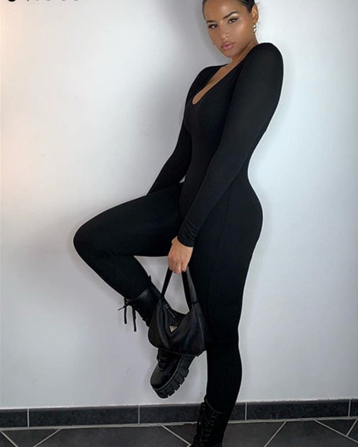 Bodycon Fitness Playsuit Jumpsuit