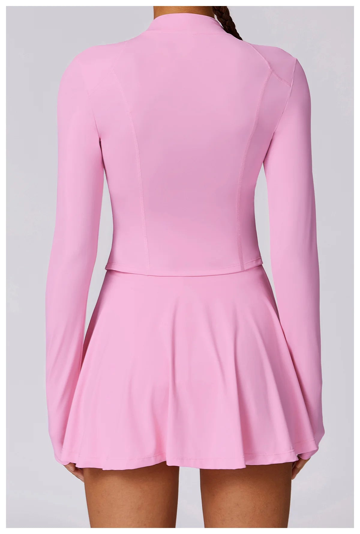 Long Sleeve Zipper Solid color Gym Workout jacket