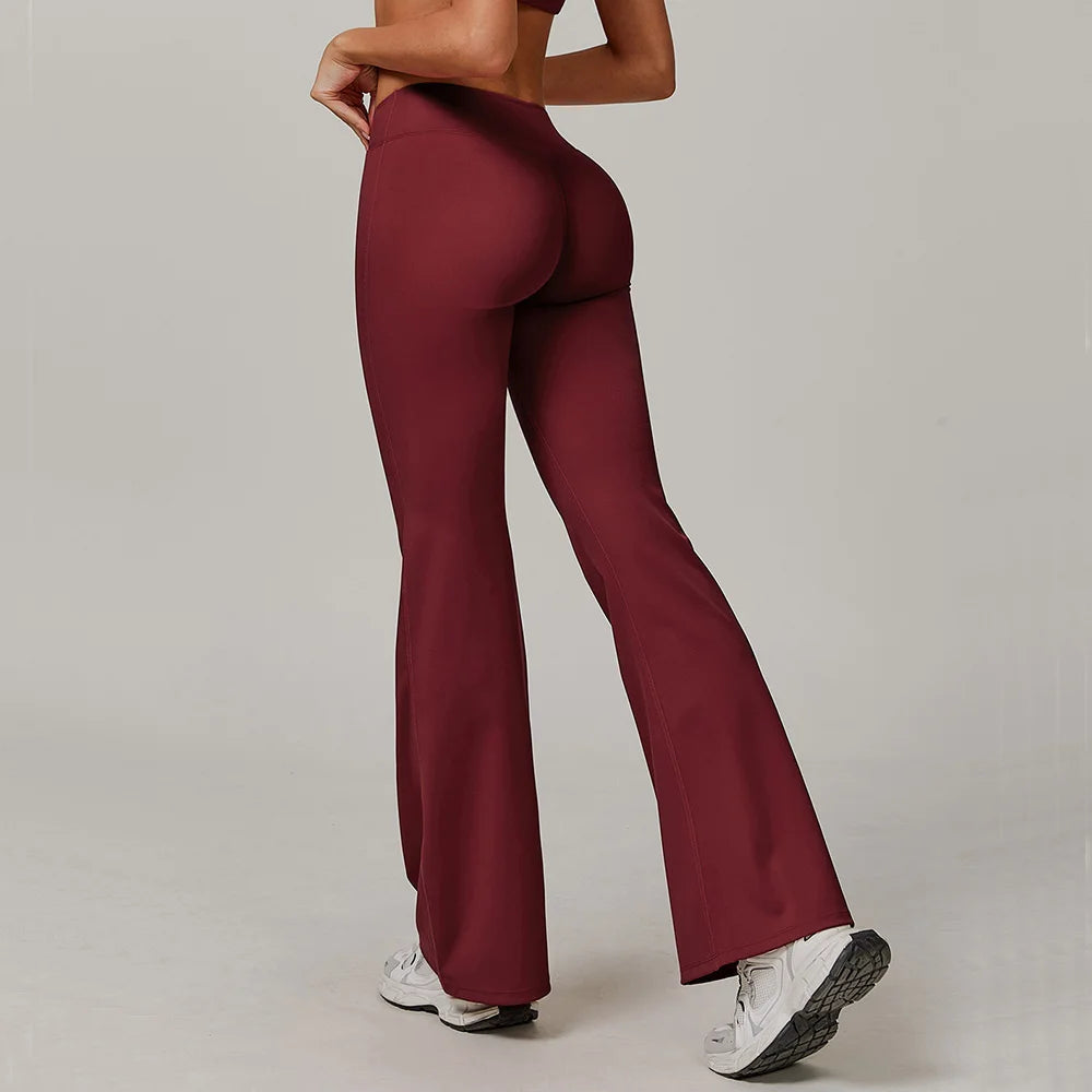 Bell Bottomed High Waist Wide Leg Gym Leggings