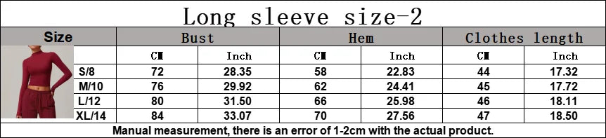 High Neck Long Sleeve Fitness Gym Sports Top